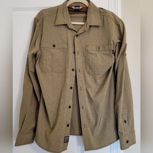 Outdoor Research Men's Long Sleeve Button Up Shirt Light Brown
